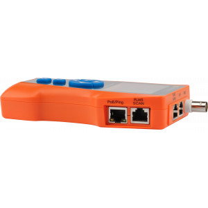 Cable tester with length measurement, cable tracer, and POE detection, with time domain reflectometer function